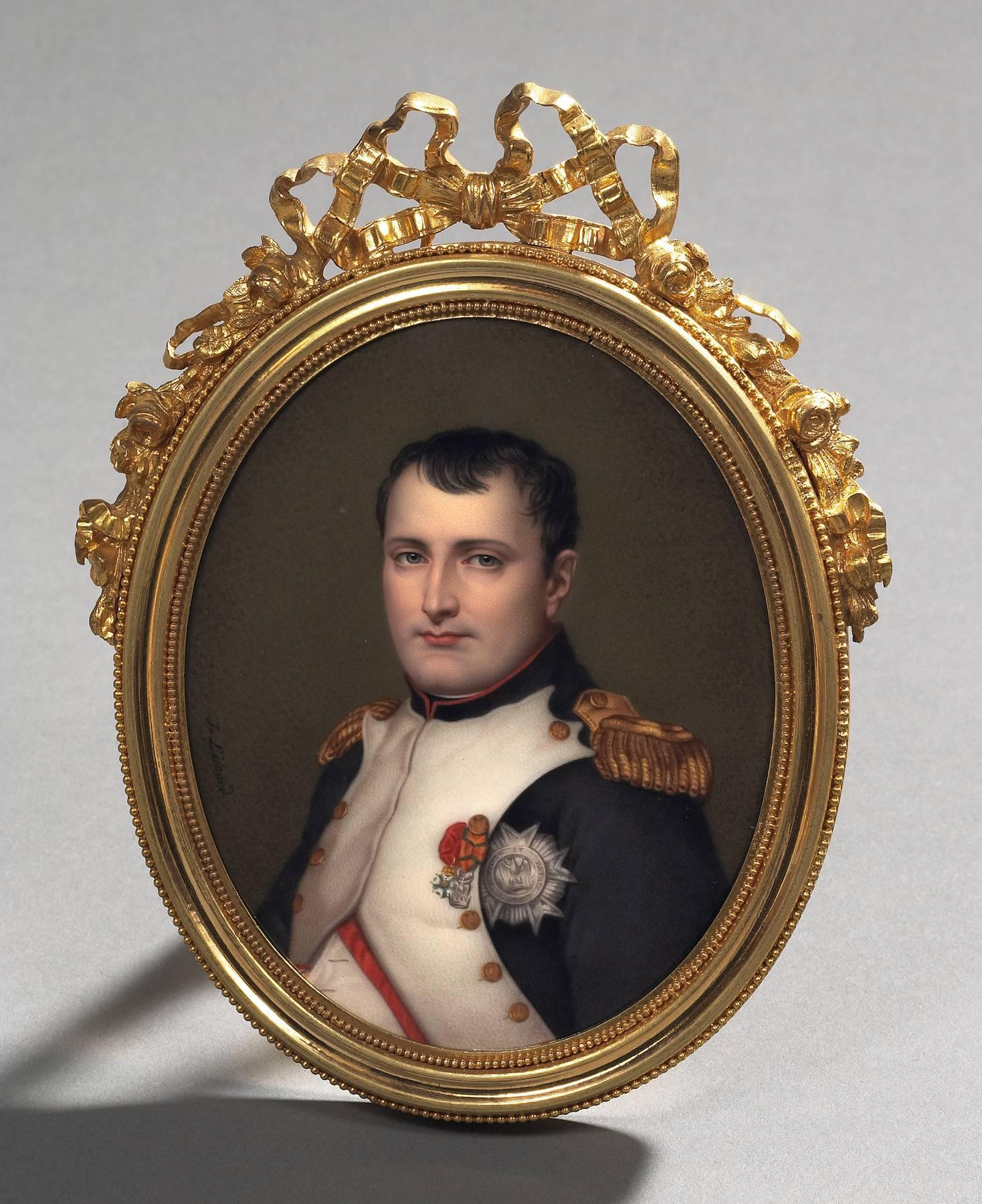 Jacques Lienard  Portrait Painting - MINIATURE - L'Empereur Napoleon Ier 