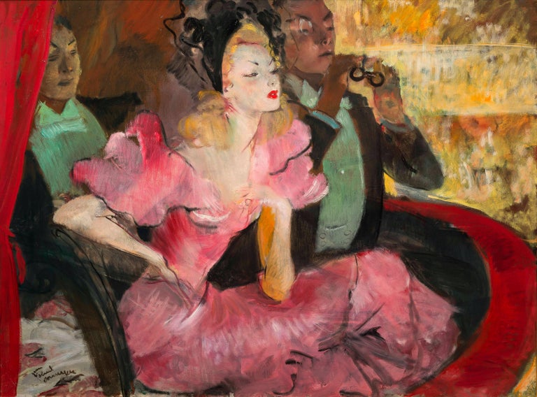 <i>La Loge,</i> env. 1930, par Jean-Gabriel Domergue, offerte par la Galerie de Souzy