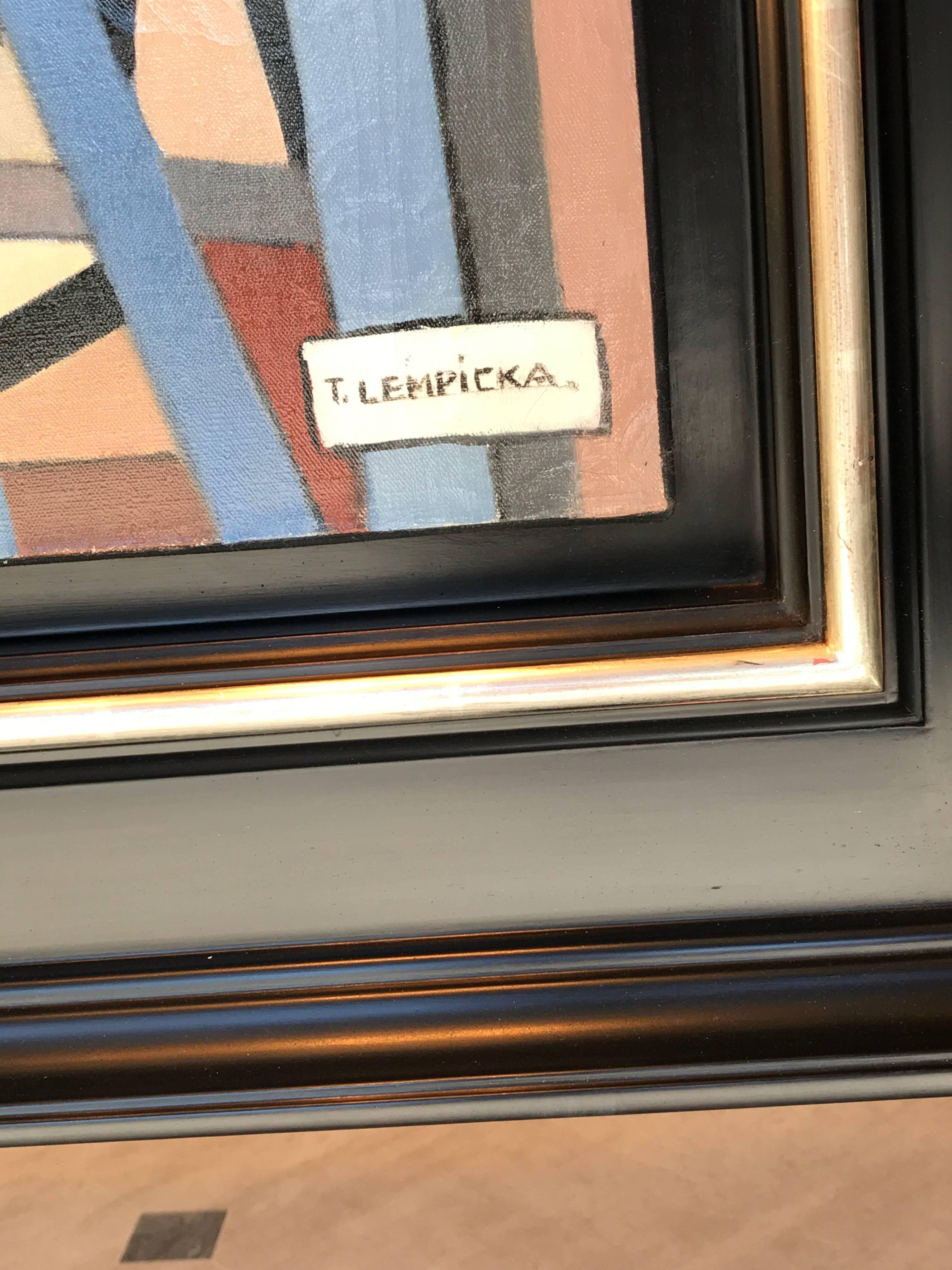 Abstrakte Komposition:: um 1955 – Painting von Tamara de Lempicka