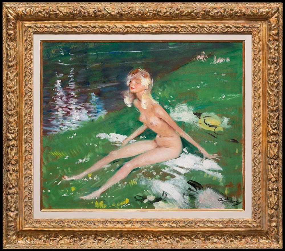 Jean-Gabriel Domergue Nude Painting - Farniente