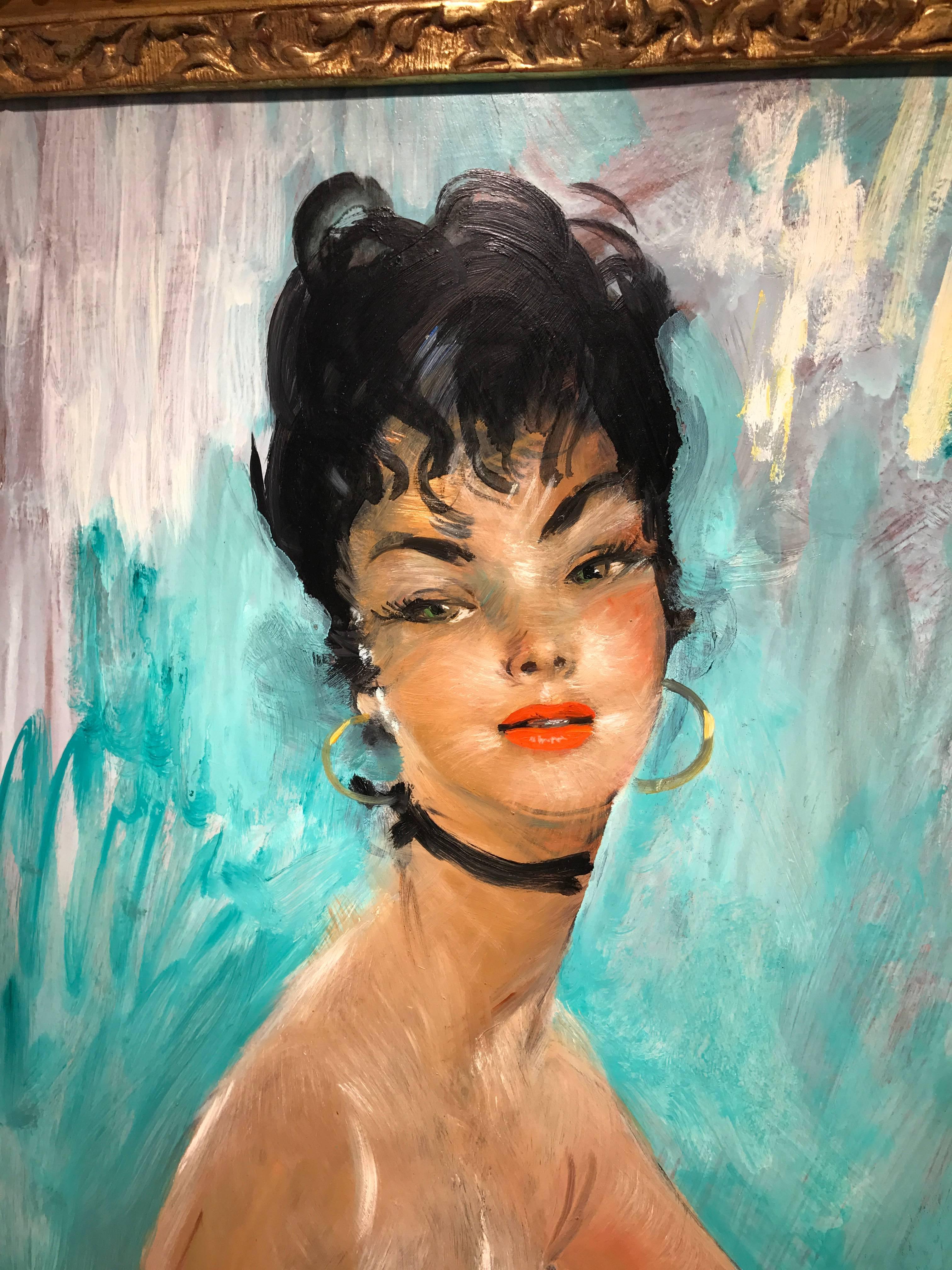 Carina - Painting by Jean-Gabriel Domergue