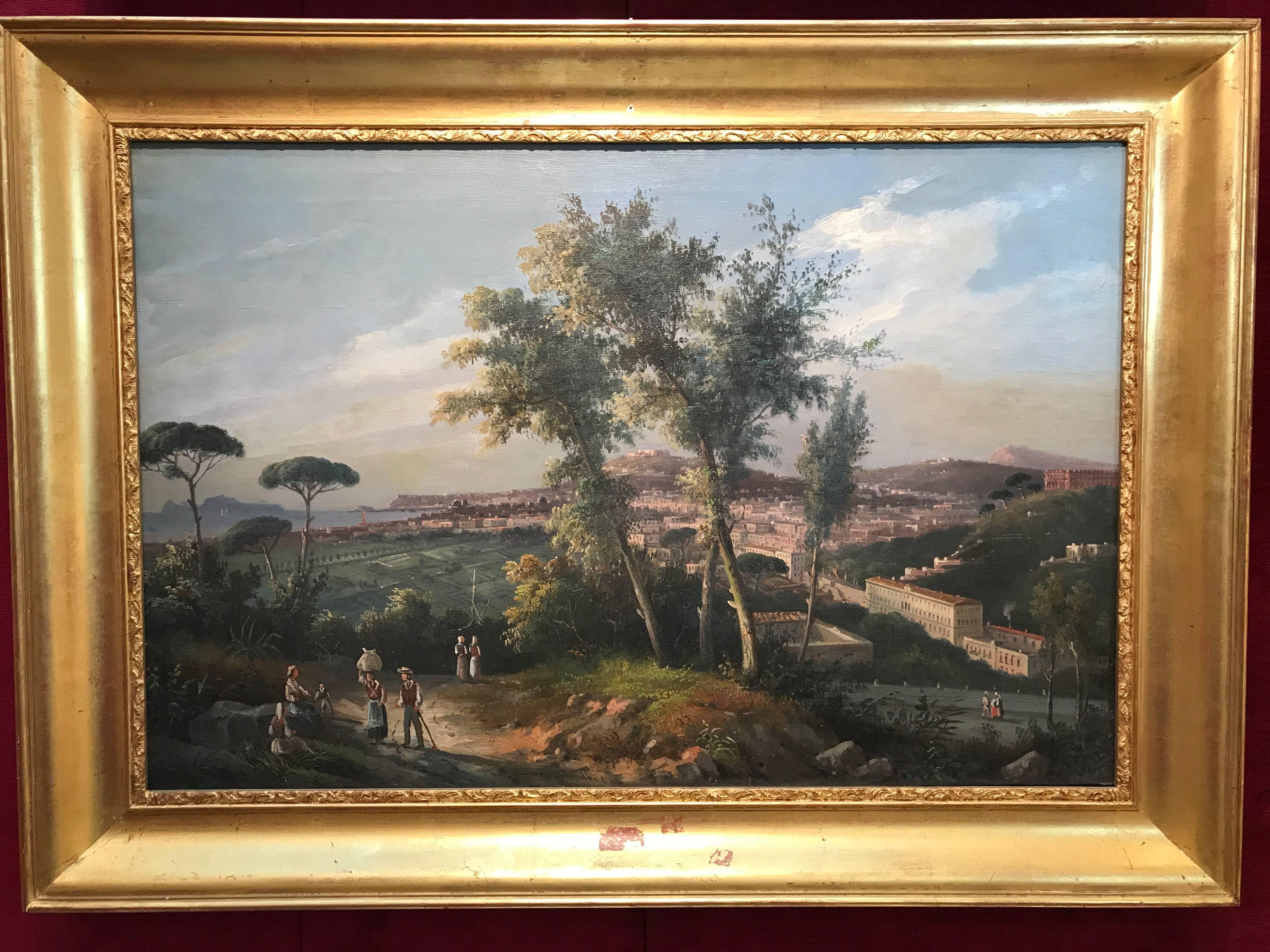 Vues de Naples  - Painting by Unknown