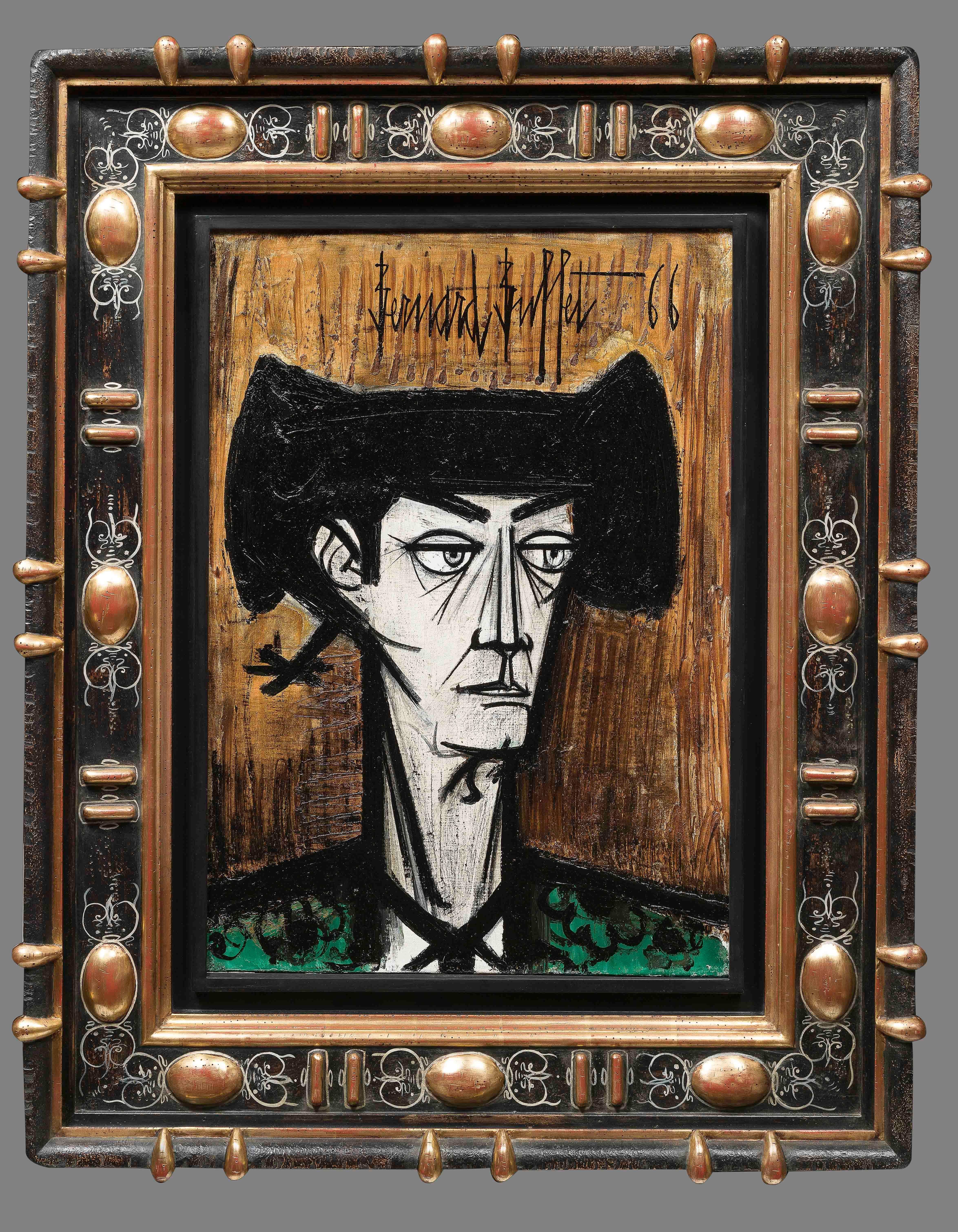 Bernard Buffet Portrait Painting - La Corrida, Tete de Torero (Corrida, Toreador's head)