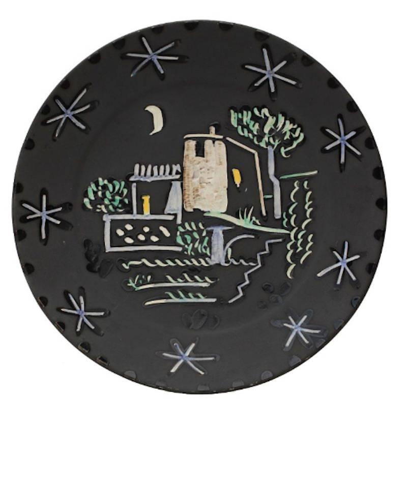 Pablo Picasso Figurative Sculpture - Paysage à la maison sous la lune et les étoiles