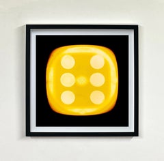 Yellow Six Dice Space A Pink Vinyl Collection Set of Three Framed Artworks