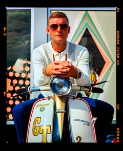 Lee, Lambretta GT, Goodwood - Mod Portrait Color Photography Print