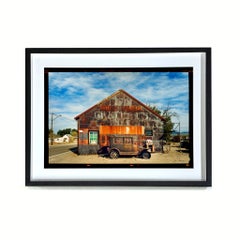 Model T & Garage, California - Small Framed American Road Trip Photograph