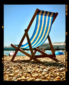 Deck Chair, Brighton - British Beach Small Framed Photography Color Print