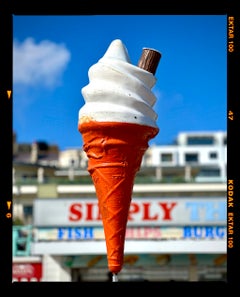 Simply The Best, Brighton - Ice Cream Cone Small Framed Photography Color Print