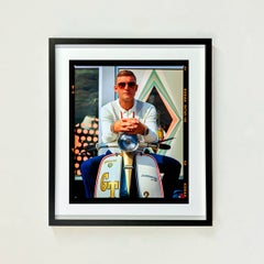 Lee, Lambretta GT, Goodwood - Small Framed Mod Portrait Color Photography Print