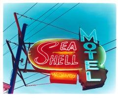 Sea Shell Motel, Wildwood, New Jersey – amerikanisches Zeichen für Farbfotografie