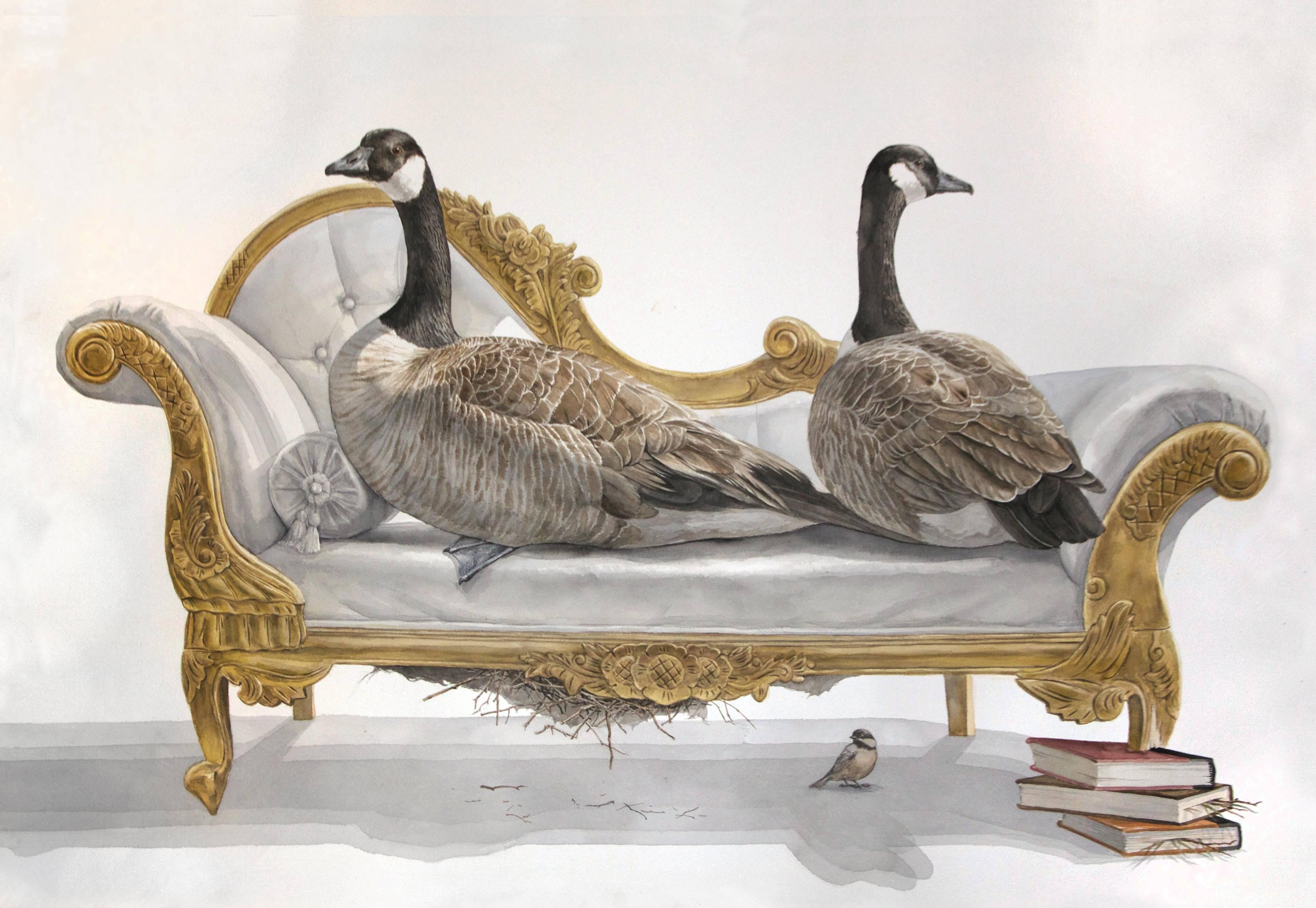 Thomas Broadbent Still-Life Painting - The Nesting