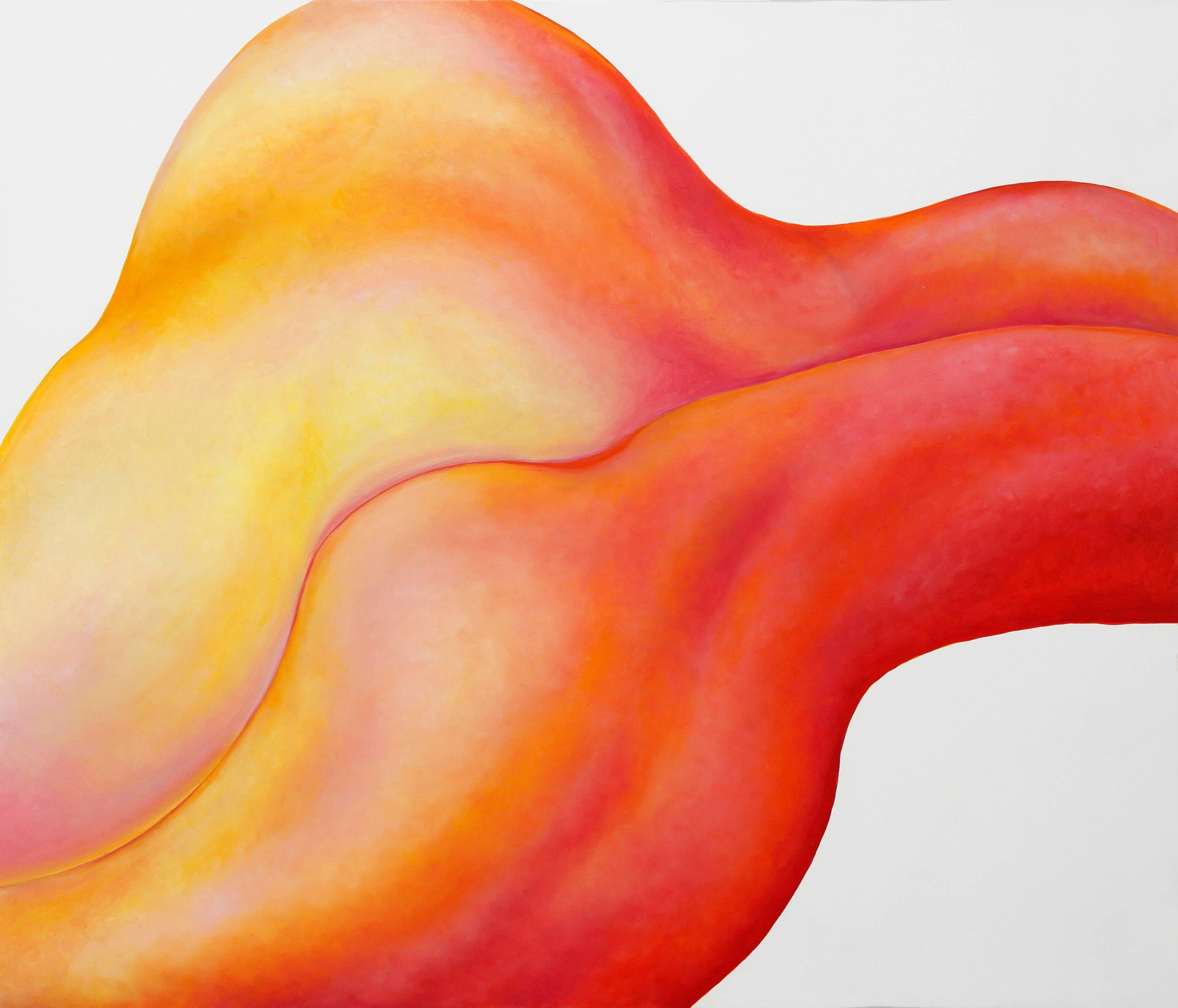 Emily Roz Abstract Painting - Red Orange