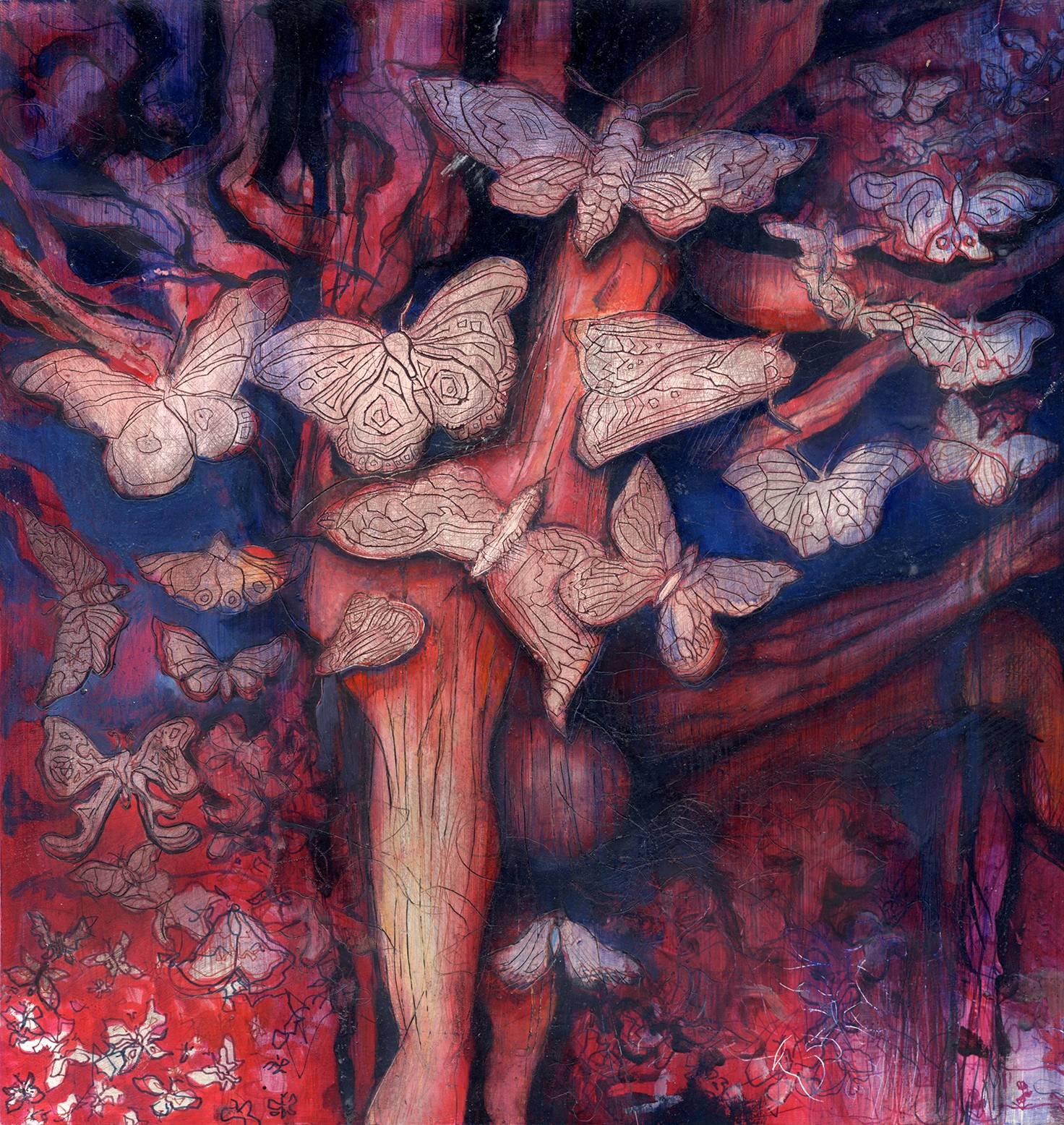 Sarah Olson Animal Painting - Night Moths