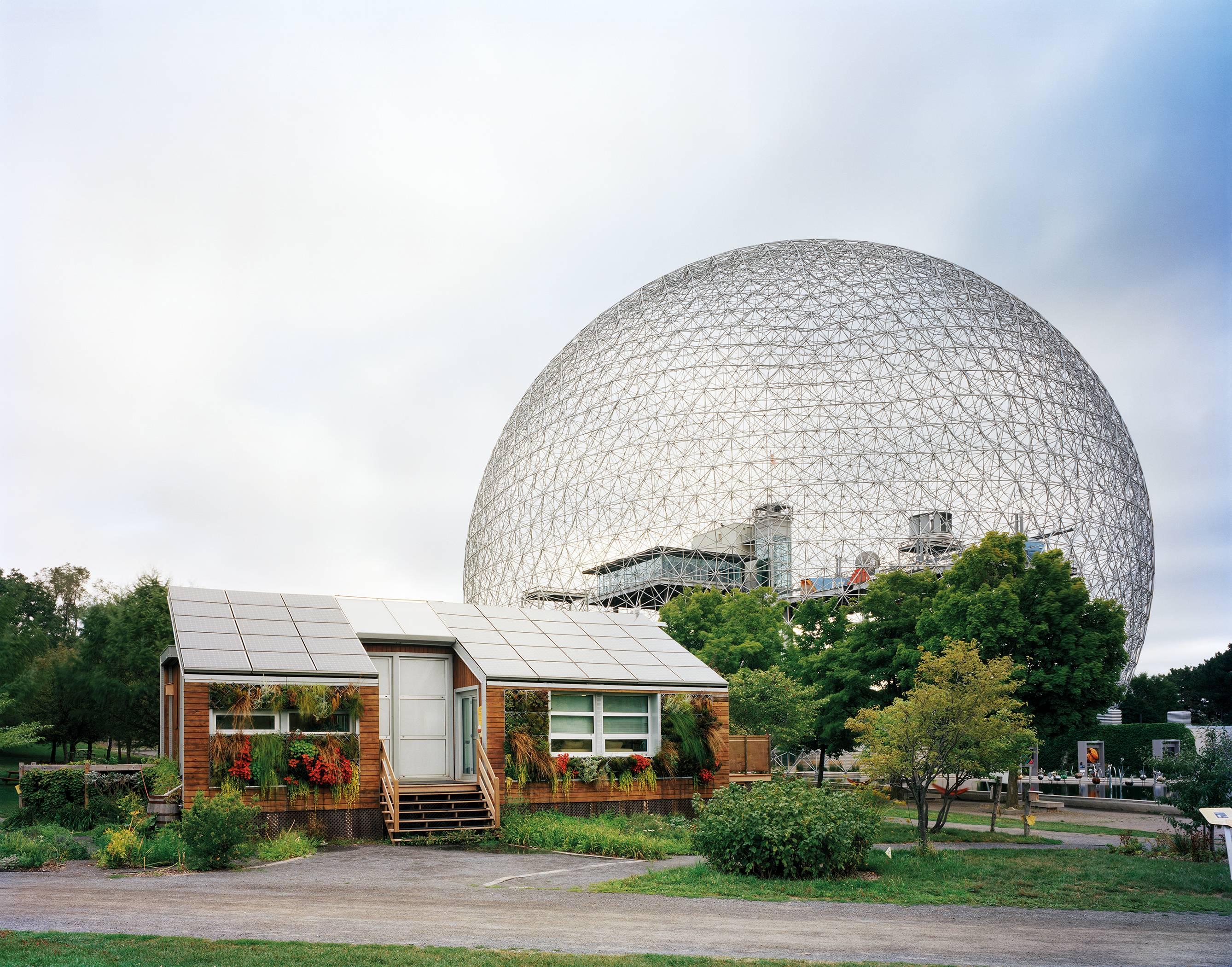 Jade Doskow Landscape Photograph - Montreal 1967 World's Fair, "Man and His World, " 40"x50" photograph