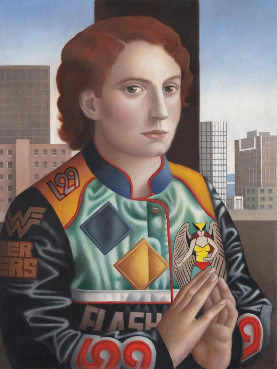 Amy Hill Figurative Painting - Man in JH Jacket