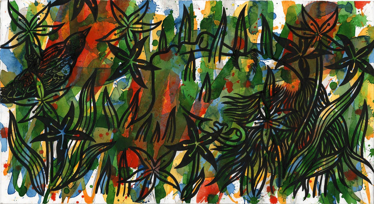 Jesse Lambert Abstract Drawing - In the Grass