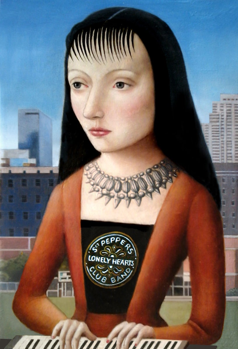 Woman with Bangs - Painting by Amy Hill
