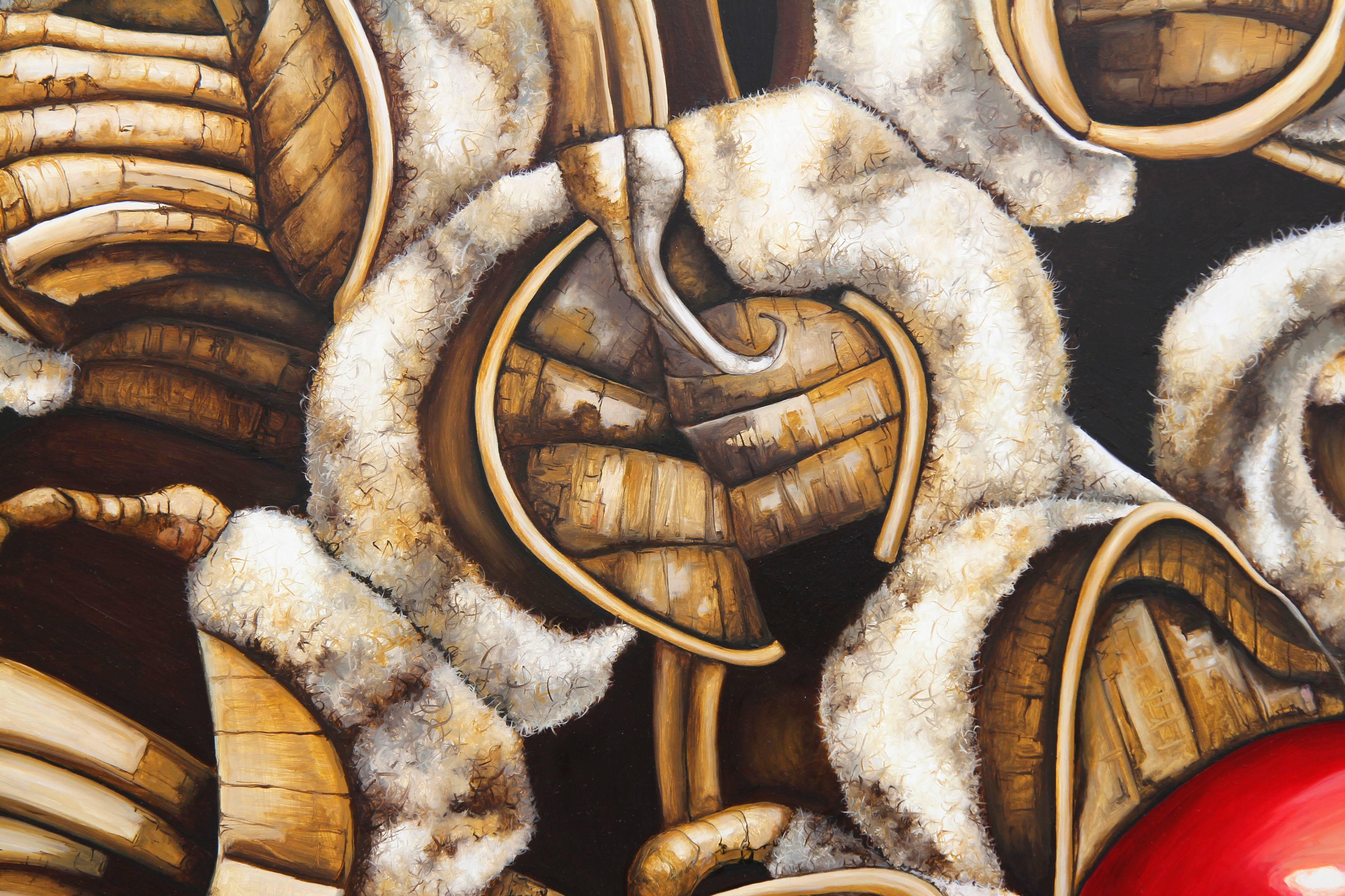 Stacked - Painting by Emily Roz