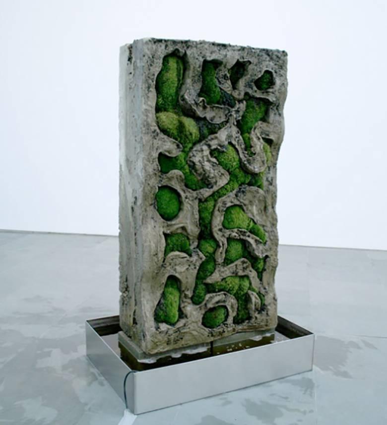 Moss Wall - Sculpture by Kathleen Vance