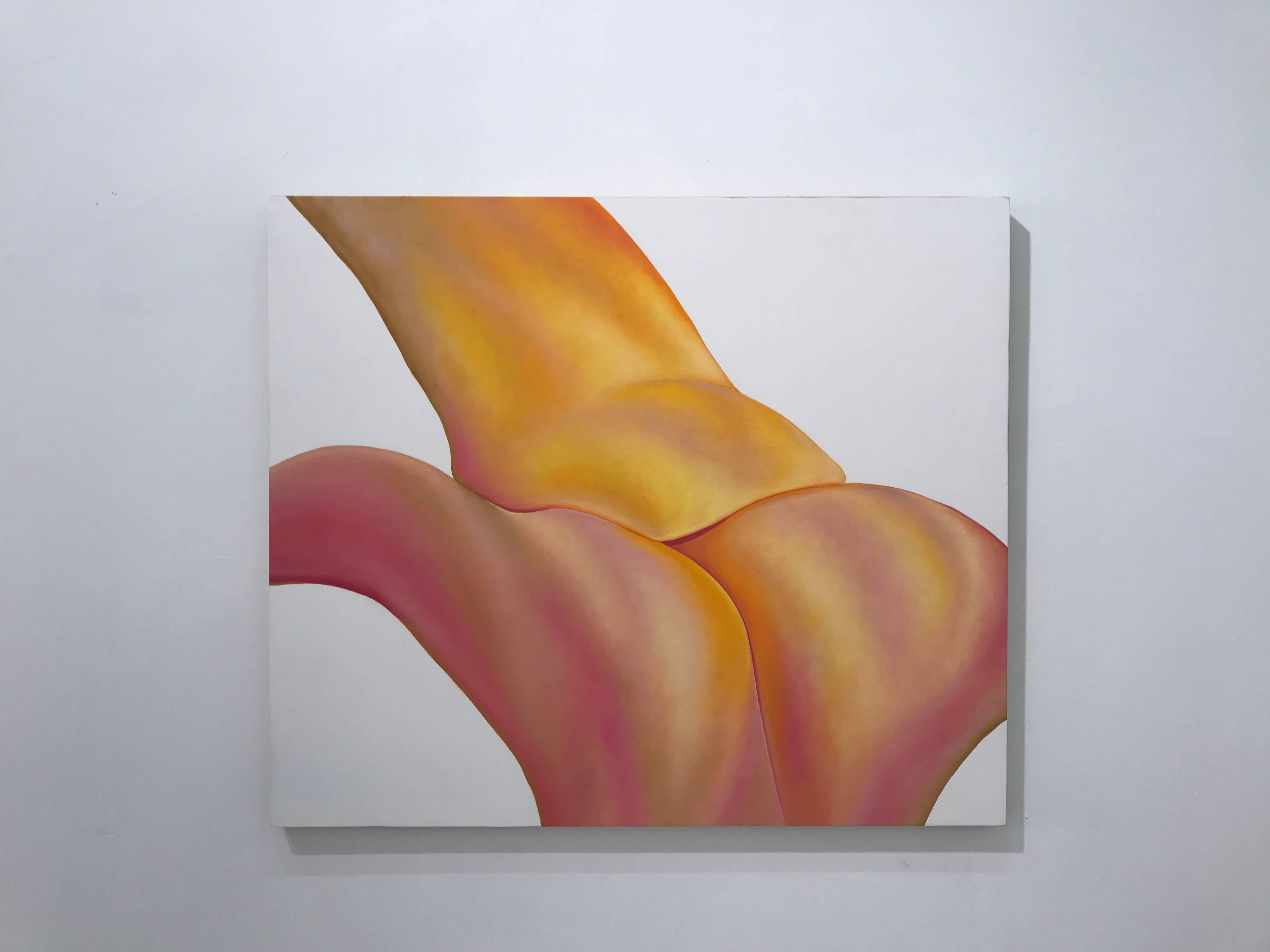 Pink Orange - Painting by Emily Roz