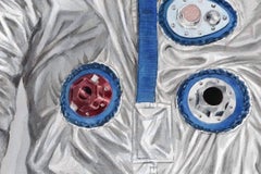 "Silver Suit" (Early Gemini Spacesuit) großformatiges Aquarell (gerahmt)