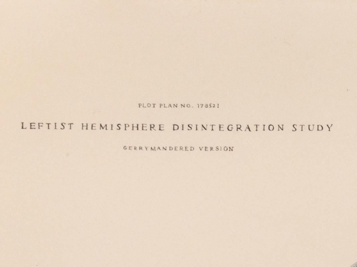 Leftist Hemisphere Disintegration Study Gerrymandered Version - Art by Patricia Smith