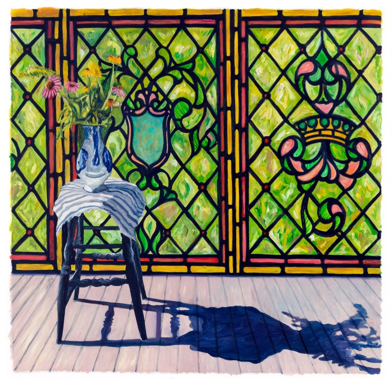 Julia Whitney Barnes "Fisher Windows/Domestic Bliss" framed, Painting For Sale at 1stdibs