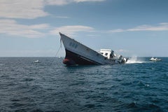 ""Der Riff der USS Radford"" Farbfotografie eines schwimmenden Schiffes