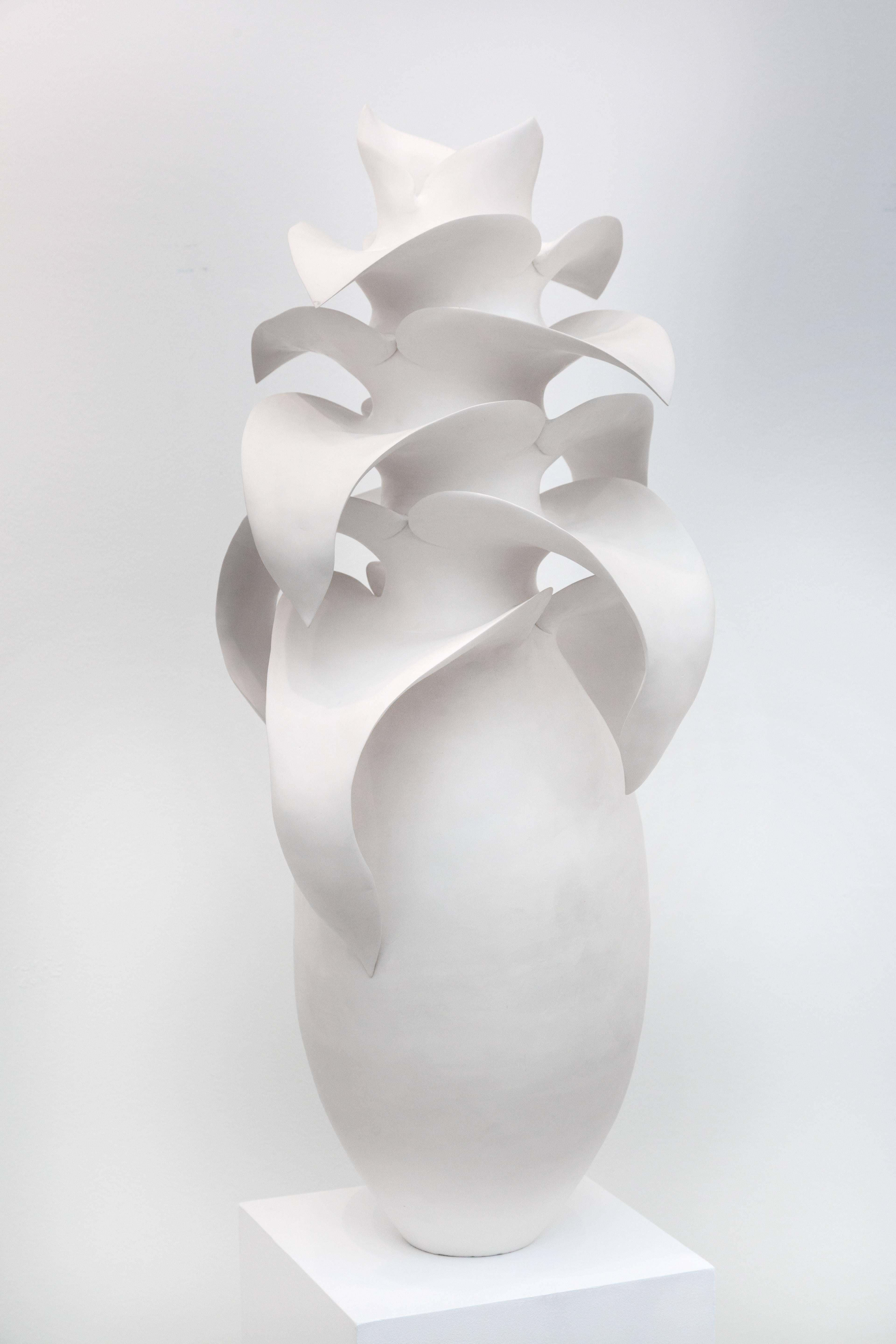 Succulent - Gray Abstract Sculpture by Astrid Dahl