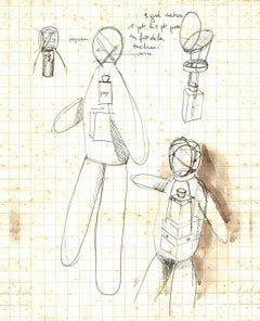 Used Draft of the first electronic puppet
