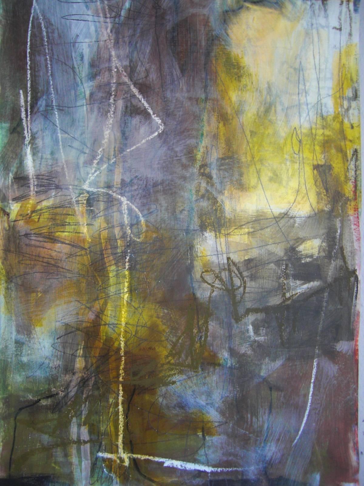 Urs Bachsteffel Abstract Painting - Untitled, Acrylic on Paper
