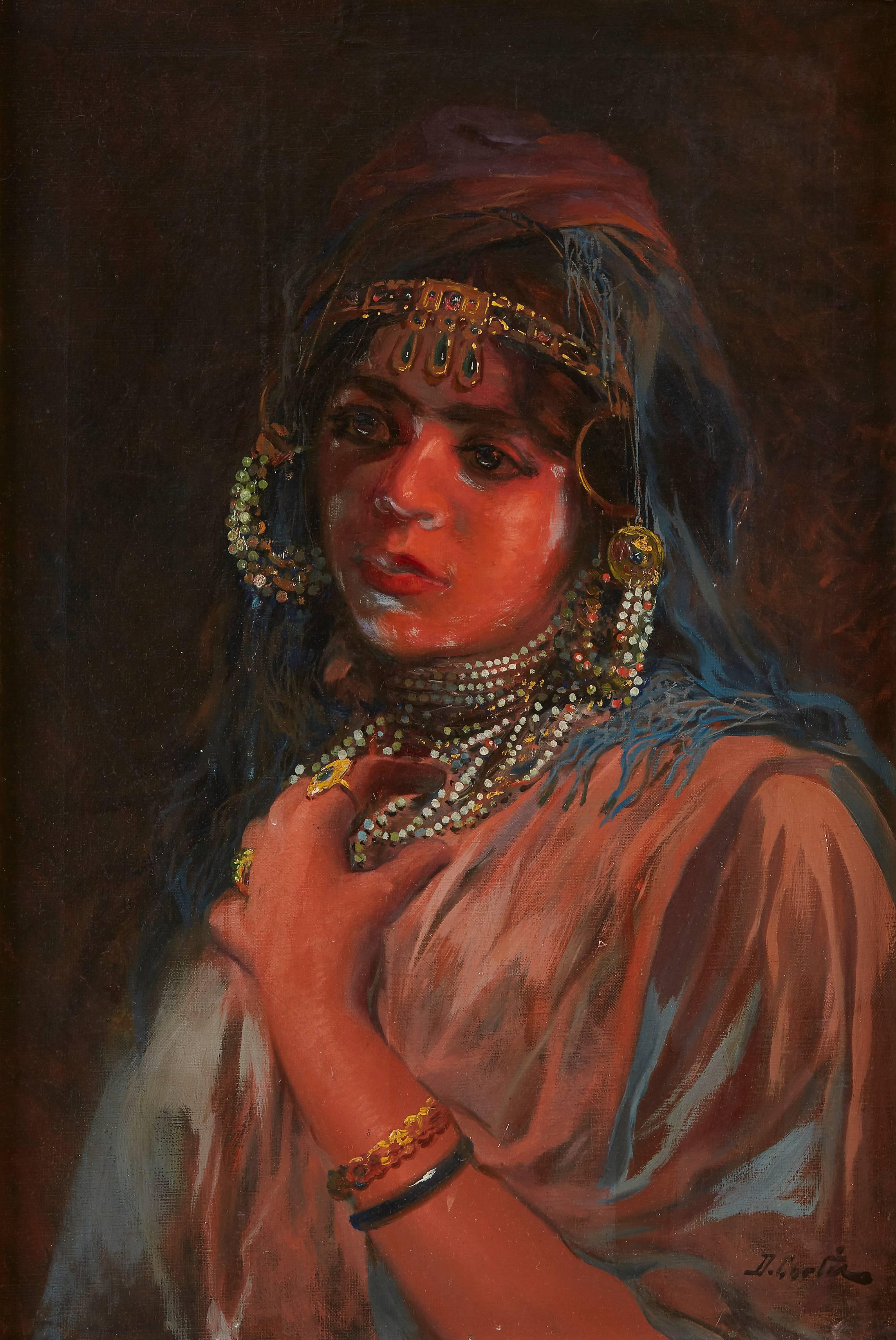 Daniel Cortes Portrait Painting - Portrait of an Exotic Woman
