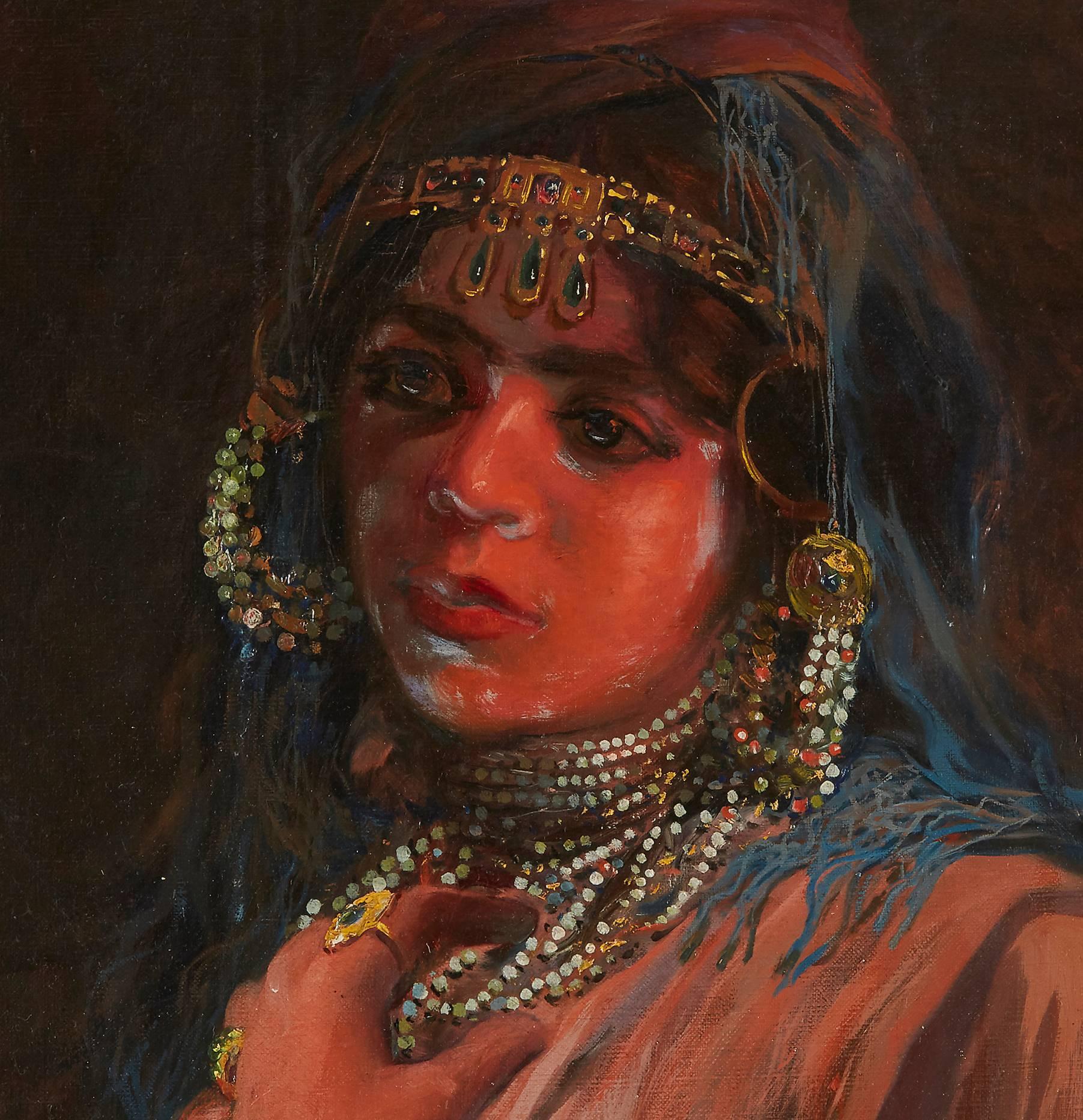 Portrait of an Exotic Woman - Painting by Daniel Cortes