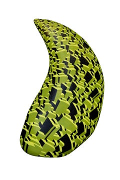 Life City "Jewelry Y " Lime green wall sculpture: oil painting on paulownia wood