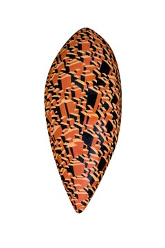 Life City "Jewelry Z" Orange wall sculpture: oil painting on paulownia wood