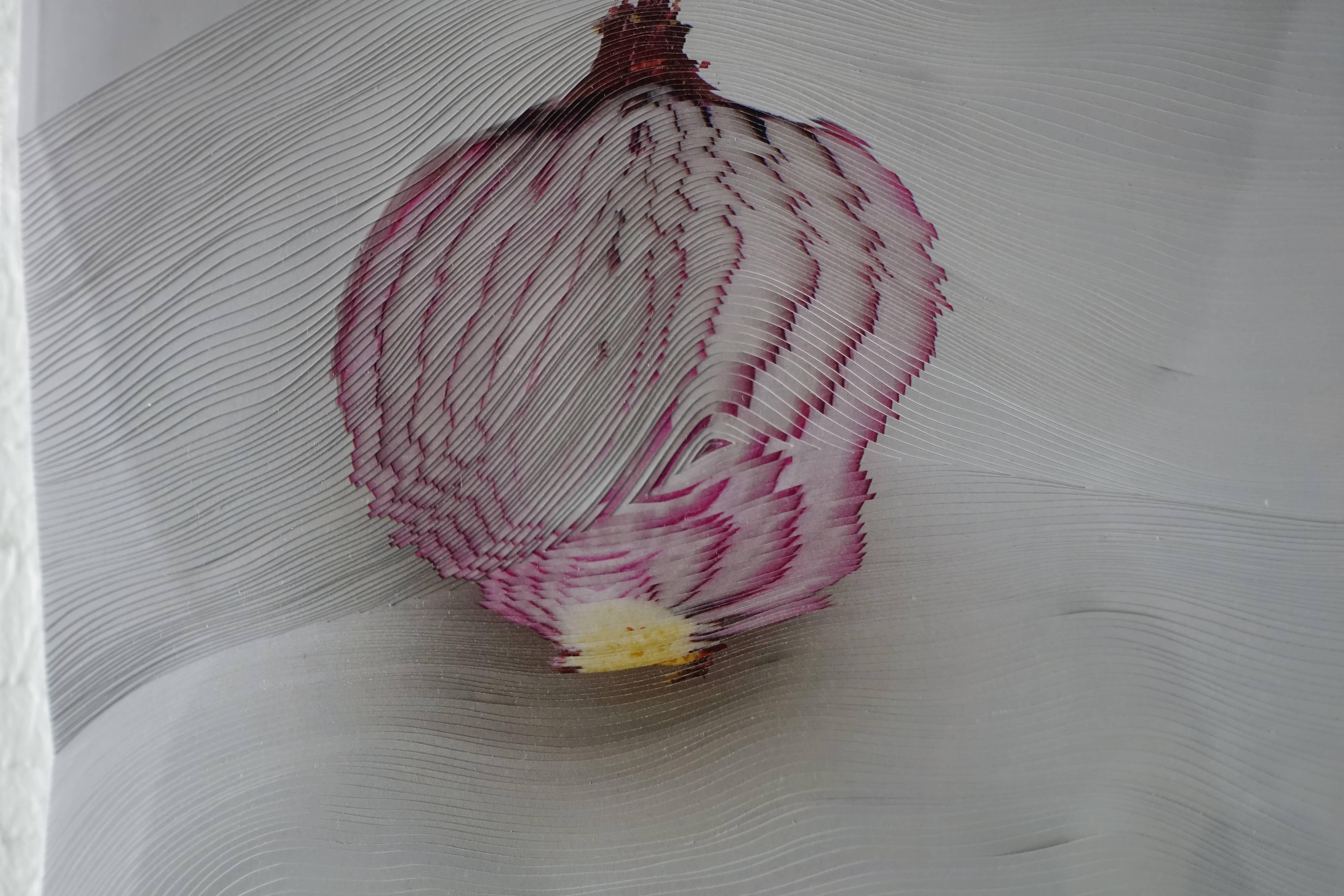 « Slicing the Onion n° 005 » Série 4 de 6 : sculpture murale gravée en 3D - Sculpture de Nerhol