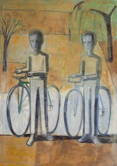 Vintage Boys On Bicycles