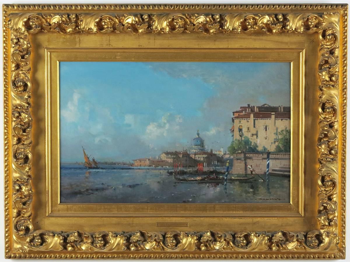Landscape Painting Henri Duvieux - Vue de Venise