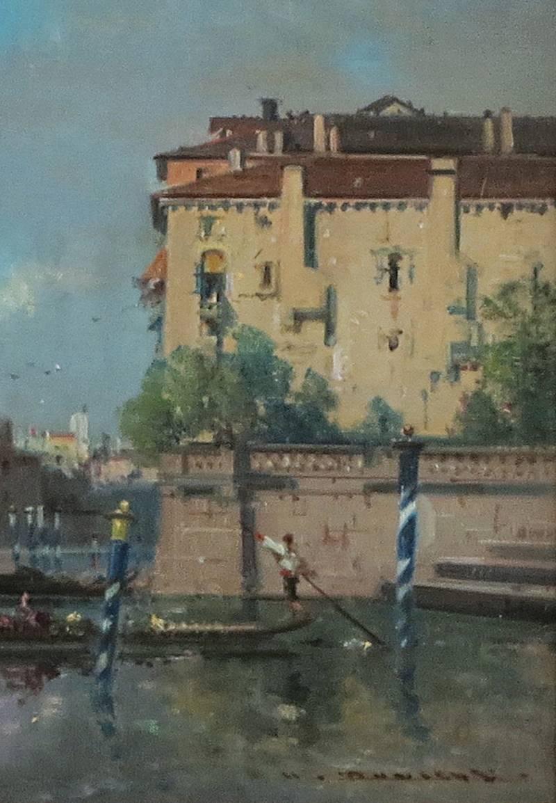 Vue De Venise, Vue De Venise (Grau), Landscape Painting, von Henri Duvieux