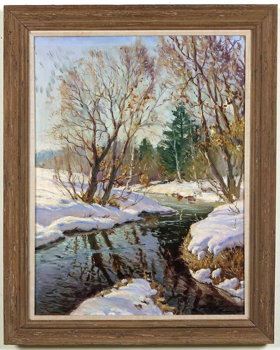 Winter In Chamoni - Painting by Constantin Aleksandrovich Westchiloff