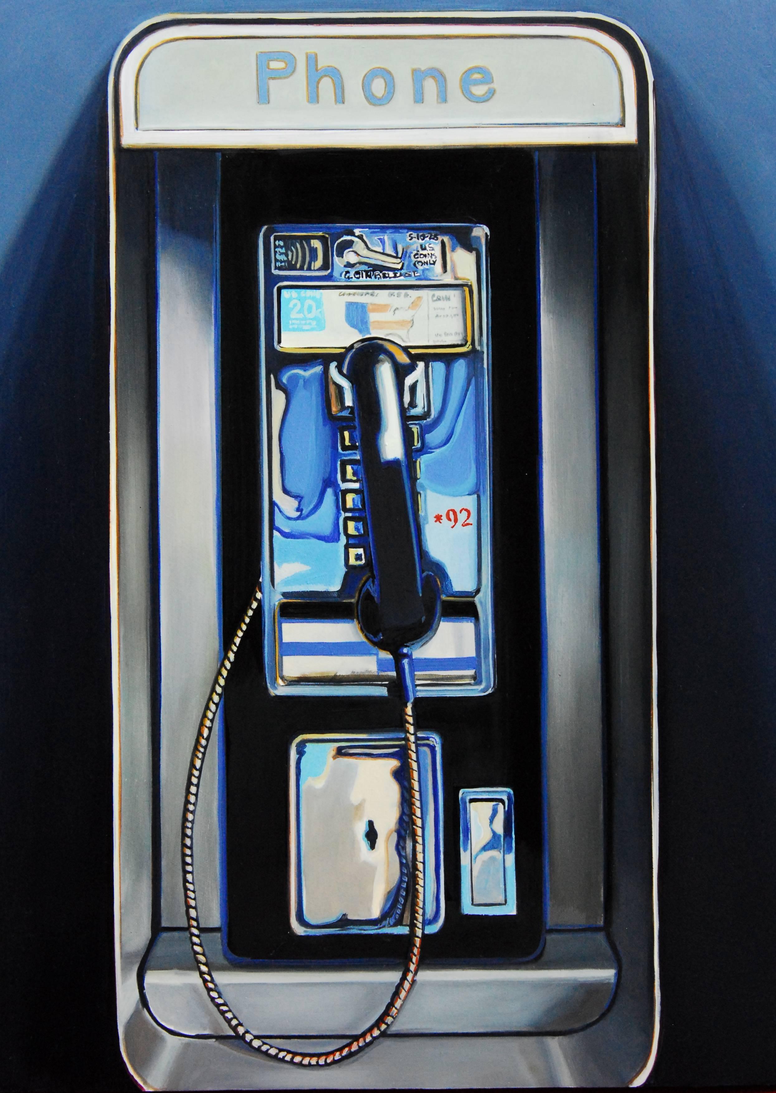 PAY PHONE - Painting by Glenn Ness