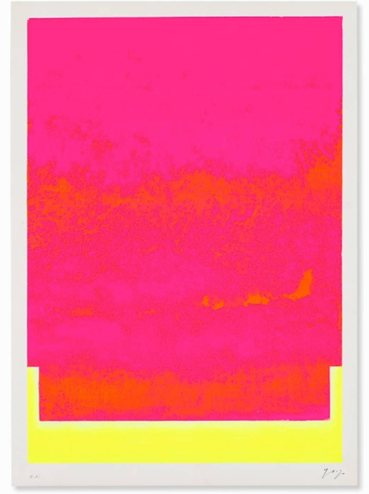Rupprecht Geiger Abstract Print - Two Times Red (Zweimal Rot)