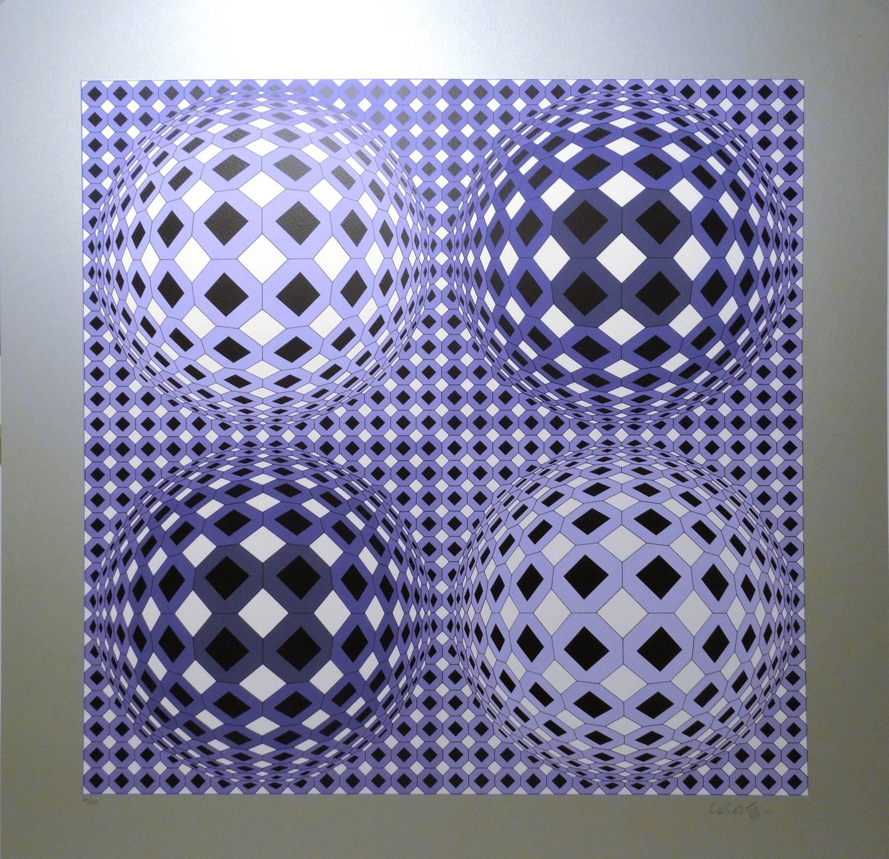 Victor Vasarely Abstract Print - Composition