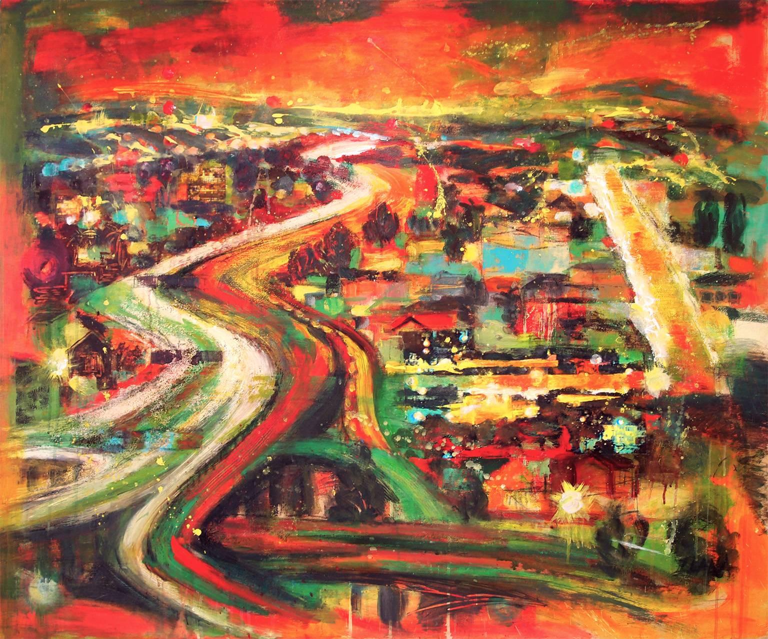 Road To Somewhere New II - Painting by Ilana Bloch