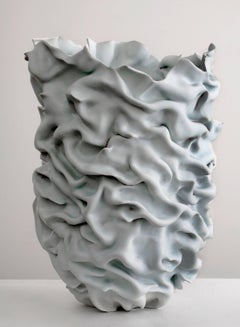 White porcelain vase by Babs Haenen, made in Amsterdam
