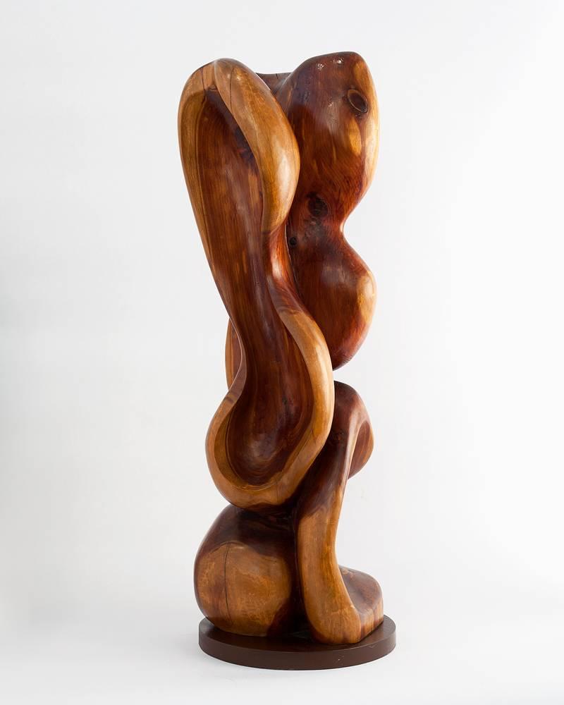 Untitled wood abstract sculpture by American Ralph Dorazio, ca. 1970 1