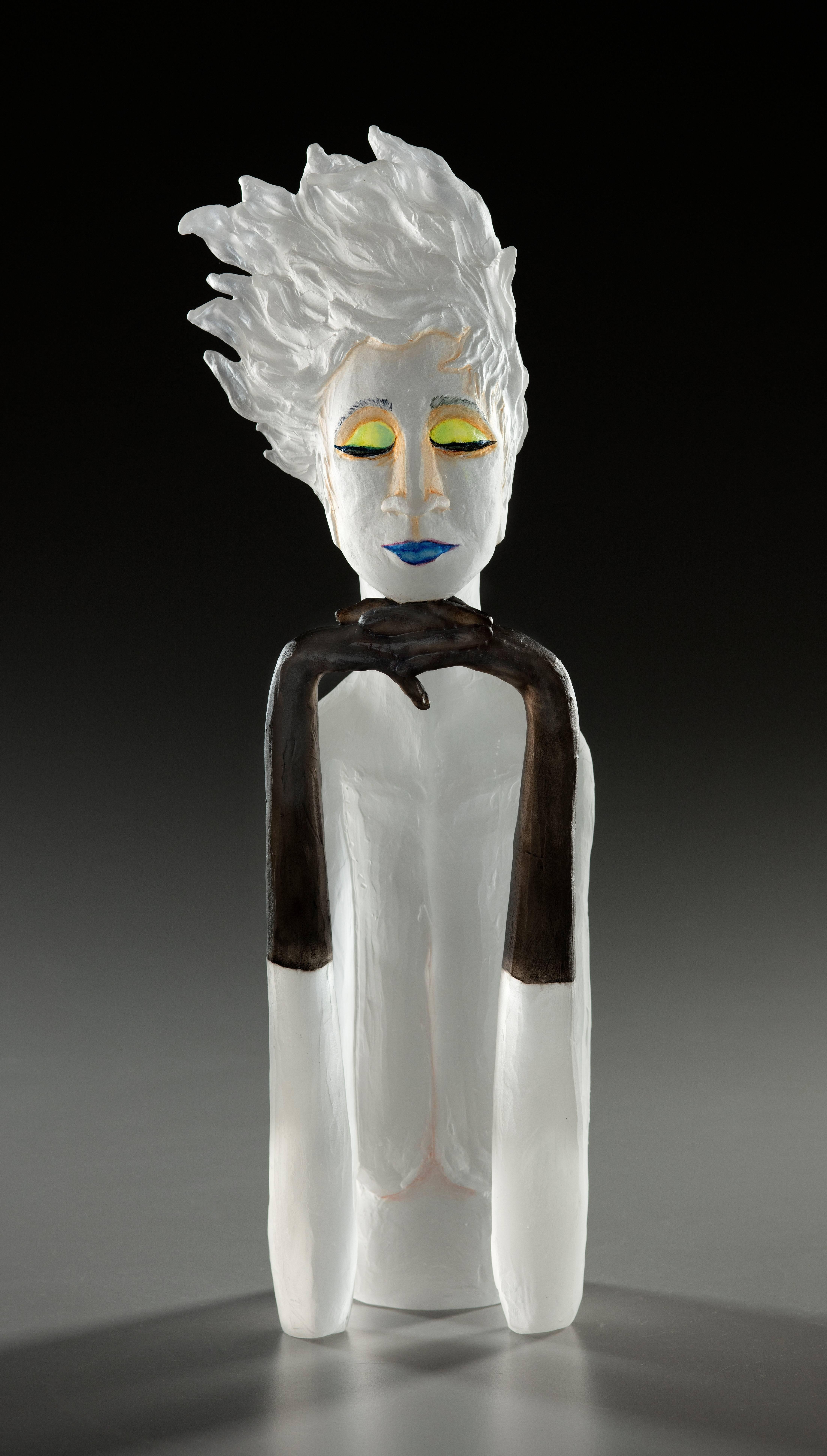Leah Wingfield Figurative Sculpture - WILD DREAMING #4 - SHE DREAMS IN ZEN WILDNESS
