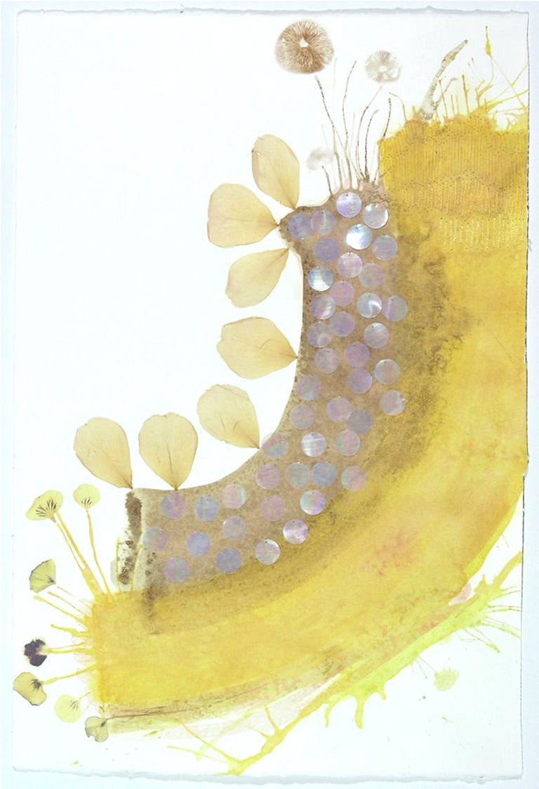 Marilla Palmer Abstract Drawing - Yellow Swerve