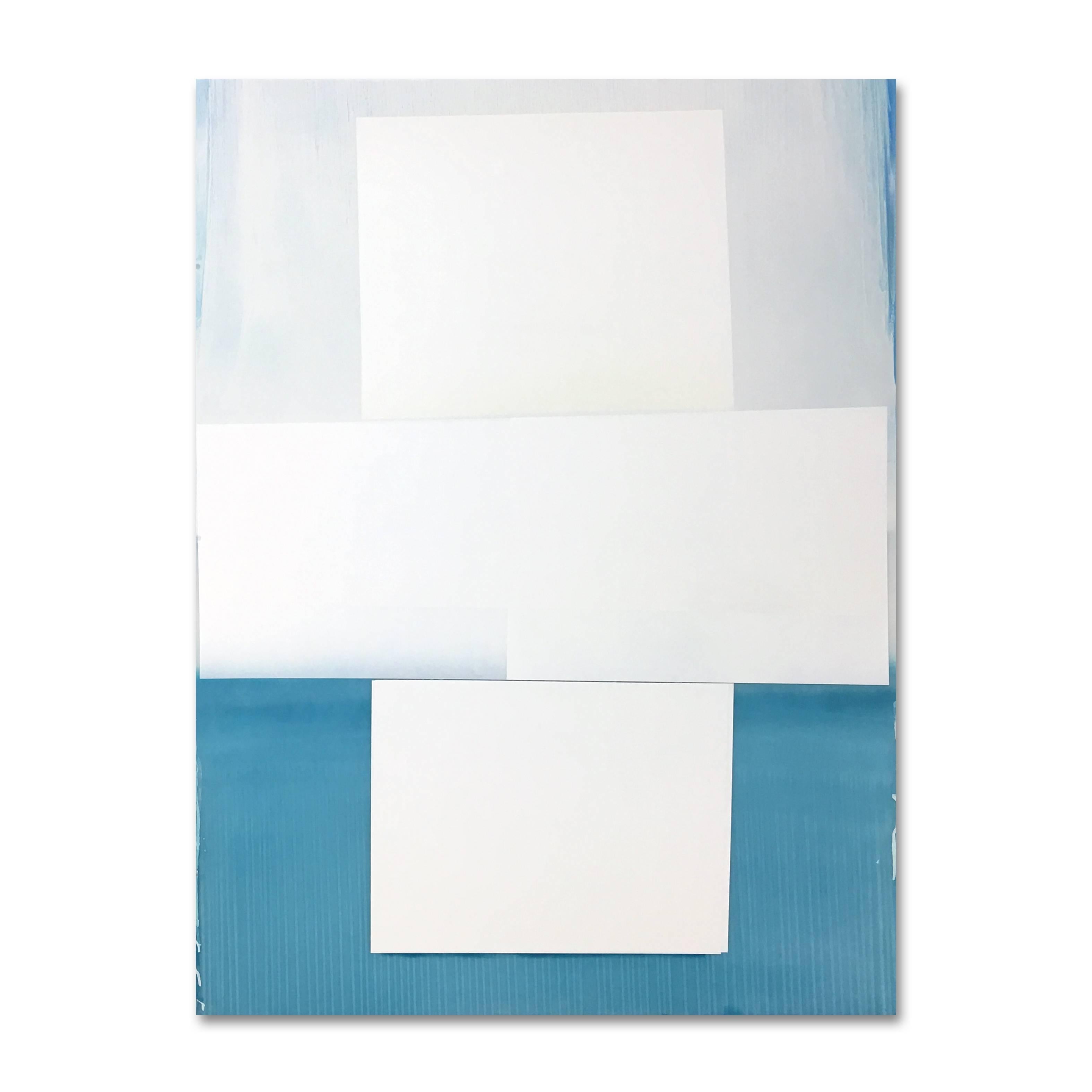 Jeffrey Cortland Jones
Replicant (Mute Grab), 2016
enamel on acrylic panel
48 x 36 in.

This original enamel painting on acrylic panel by Jeffrey Cortland-Jones represents is signature minimalist style, with layered rectangular shapes in shades of